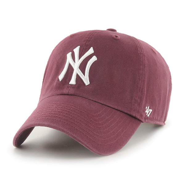 '47 Brand New York Yankees Clean Up Cap – Deep Burgundy