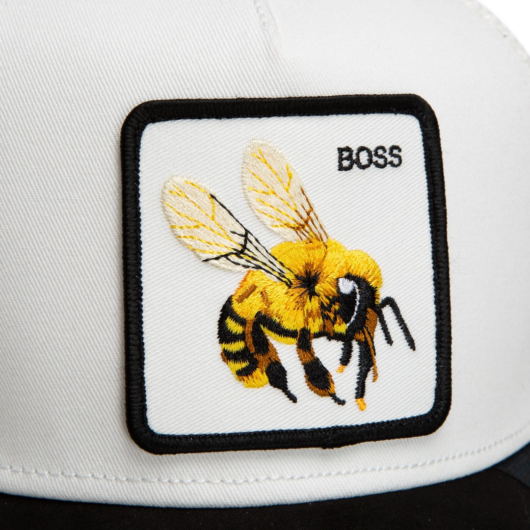 Goorin Bros Boss Trucker Cap – White & Black Suede