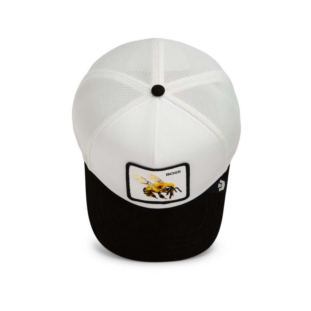 Goorin Bros Boss Trucker Cap – White & Black Suede