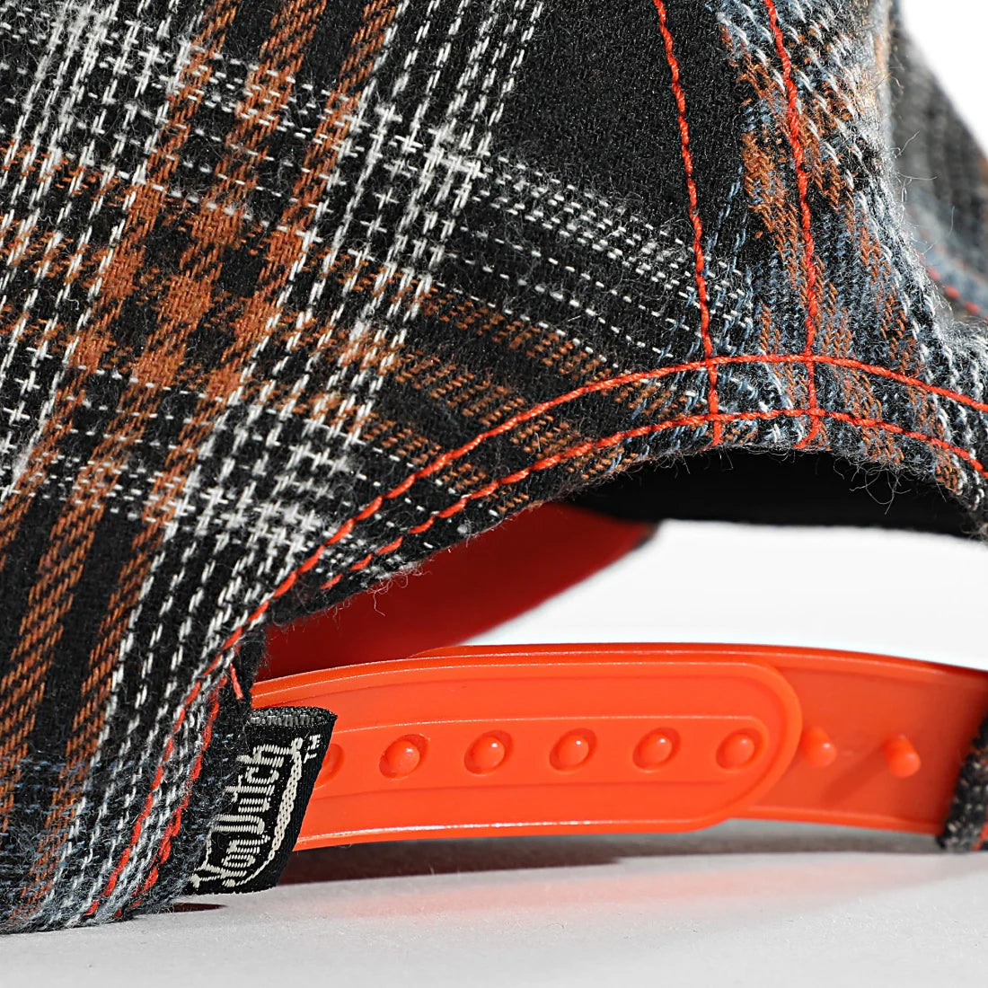 VON DUTCH Baseball Cap – Blue & Orange Plaid Garage Edition