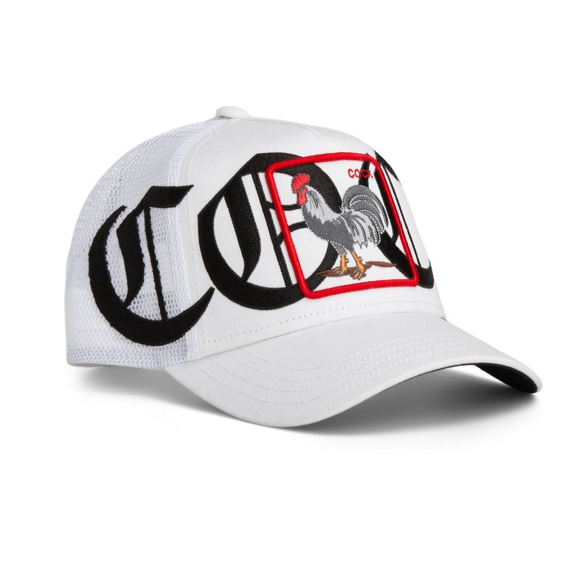 Goorin Bros Cock OLD ENGLISH Trucker Cap – White & Black - ARARAT
