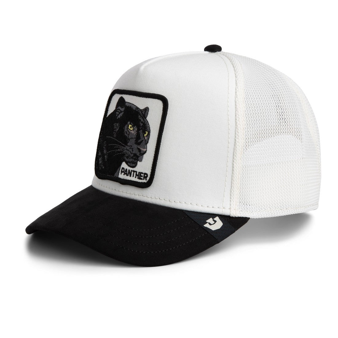 Goorin Bros Panther Trucker Cap – White & Black Faux Suede - ARARAT