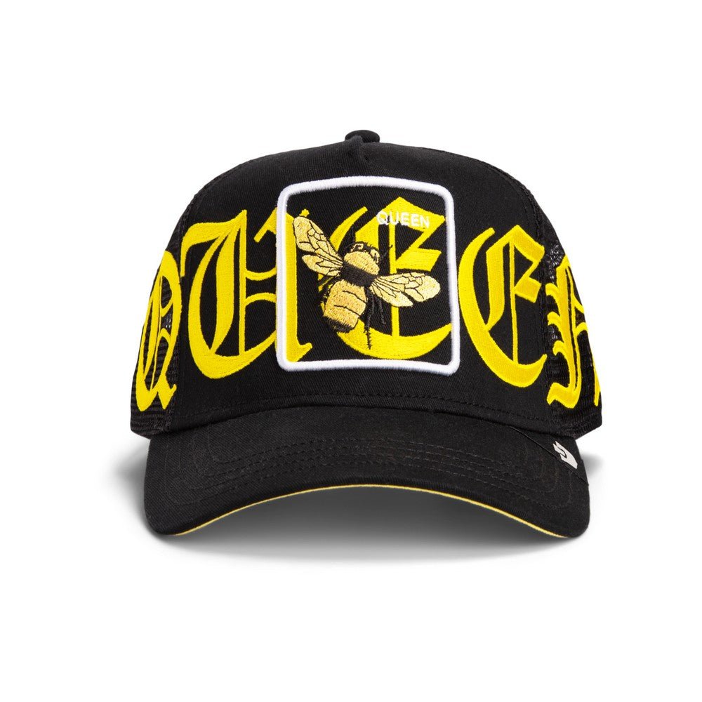 Goorin Bros Queen Bee OLD ENGLISH Trucker Cap – Black & Yellow - ARARAT