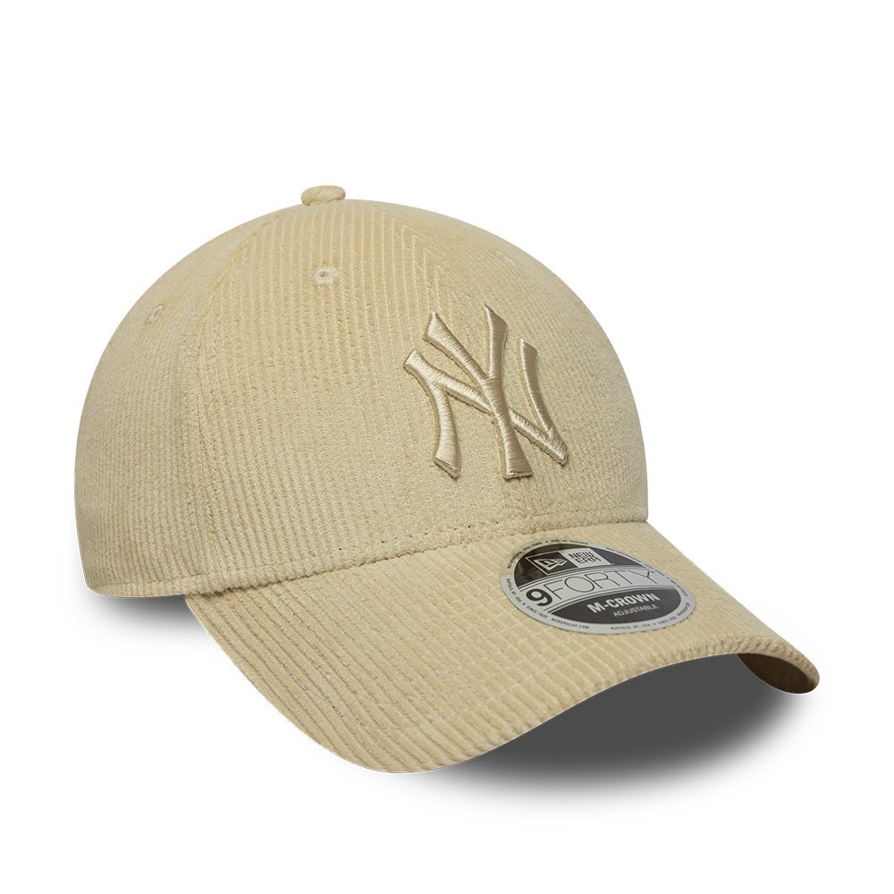New Era 9FORTY NY Yankees Cap - M-Crown Cord Light Beige - ARARAT