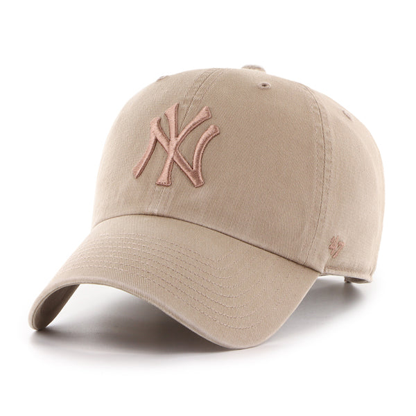 '47 Brand New York Yankees Clean Up Cap – Tan with Rose-Gold Logo