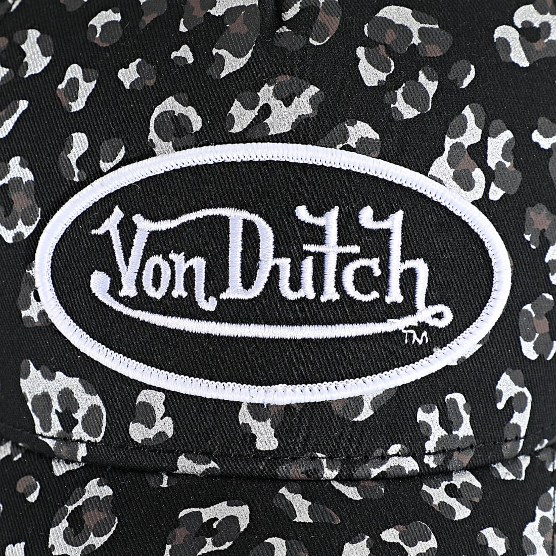 VON DUTCH Trucker Cap – Black Leopard Edition