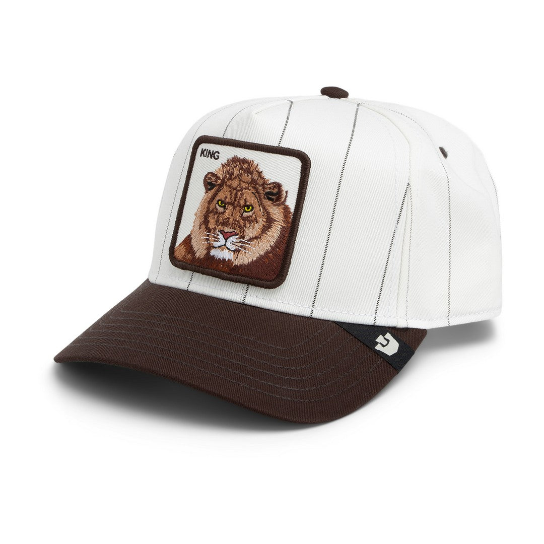 Goorin Bros King Pinstripe Cap – White & Brown