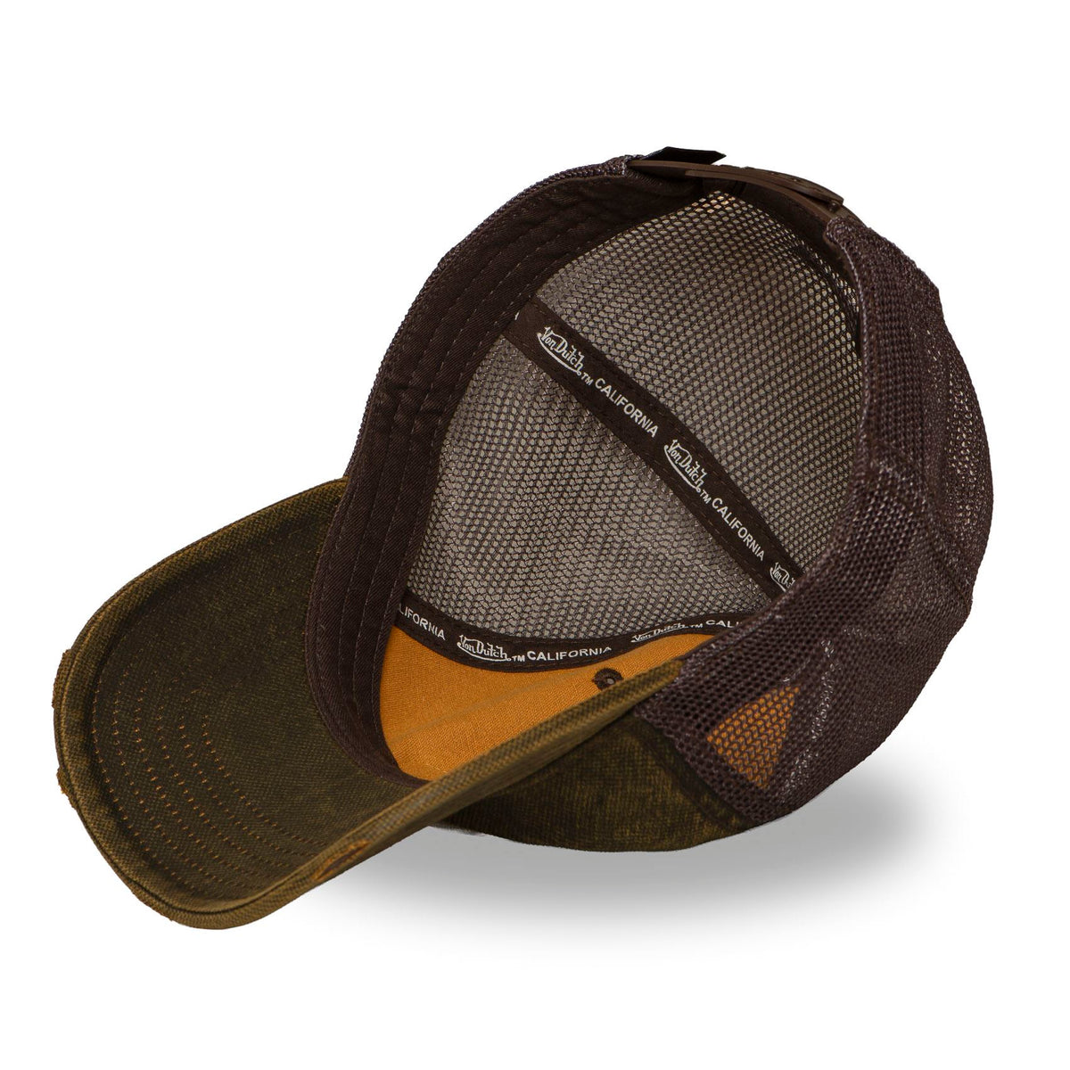 VON DUTCH Trucker Cap – Olive & Brown Mesh Edition
