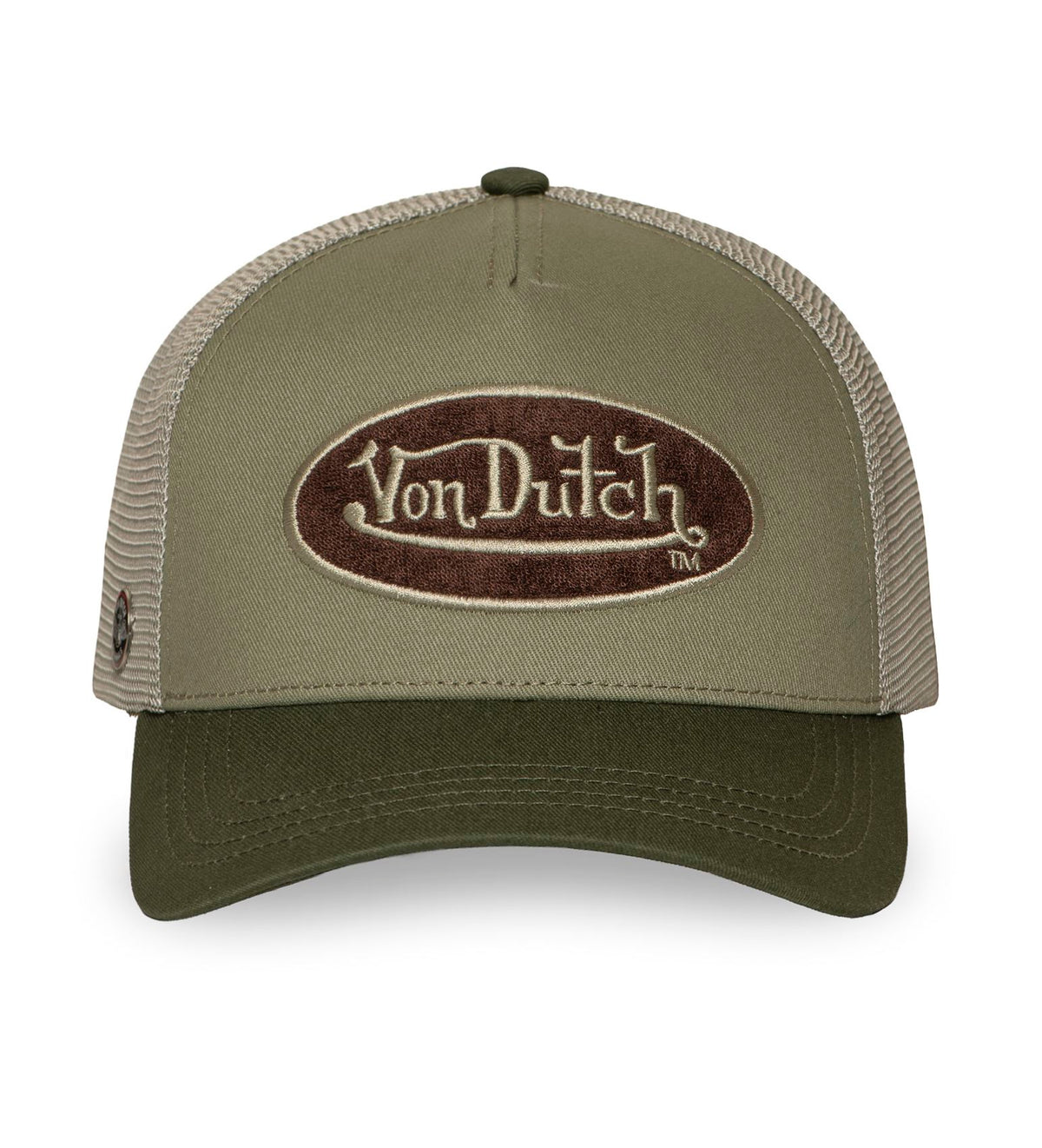 VON DUTCH Trucker Cap – Olive & Khaki