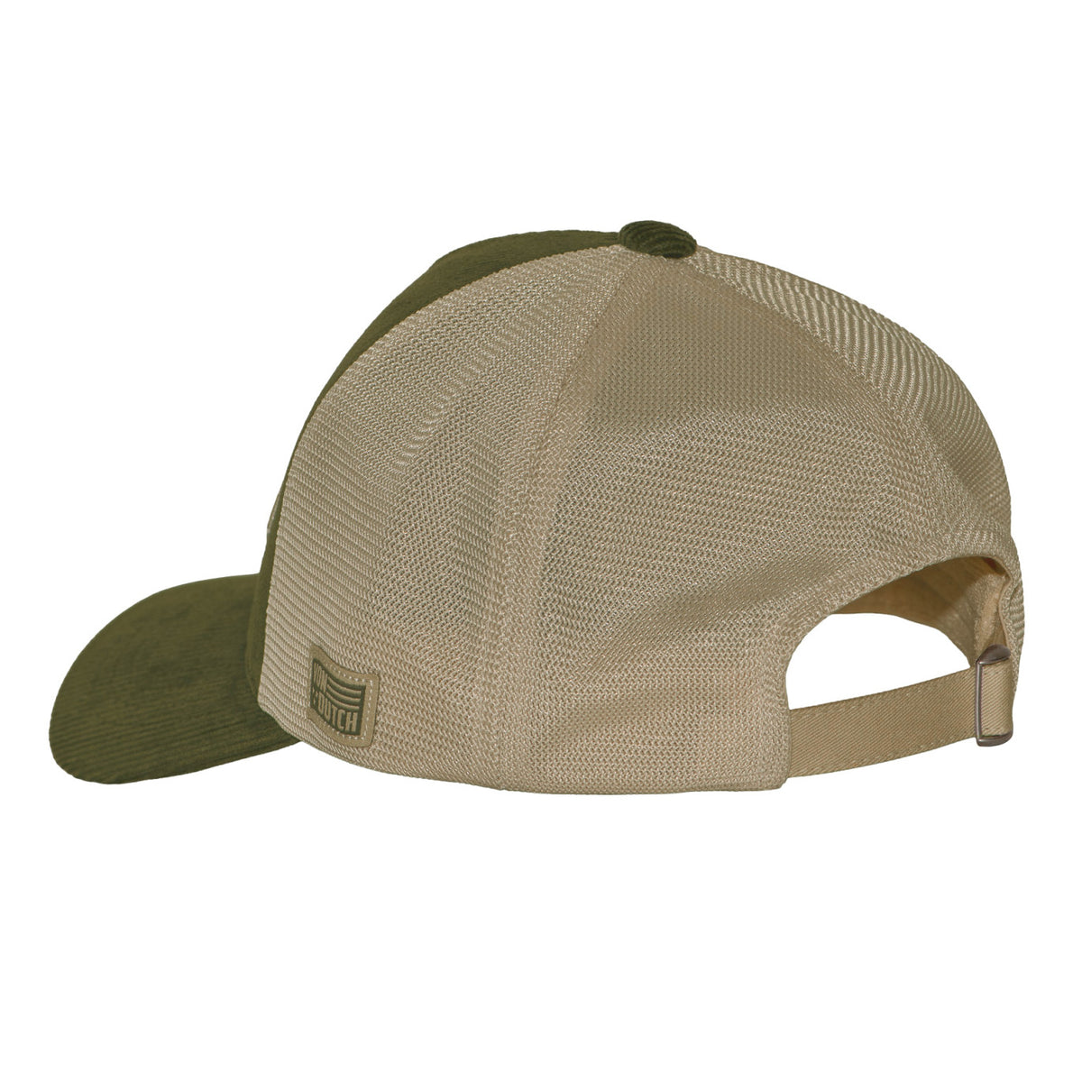 VON DUTCH Trucker Cap – Olive Corduroy & Beige Mesh Edition