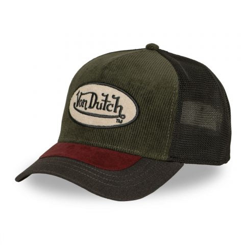 VON DUTCH Trucker Cap – Corduroy Olive