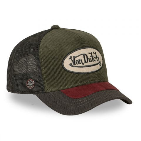 VON DUTCH Trucker Cap – Corduroy Olive
