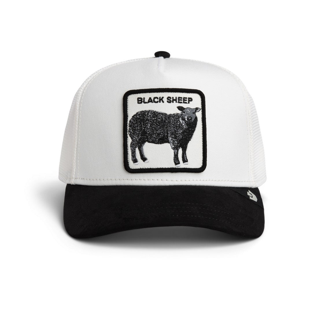 Goorin Bros Black Sheep Trucker Cap – White & Black Faux Suede - ARARAT