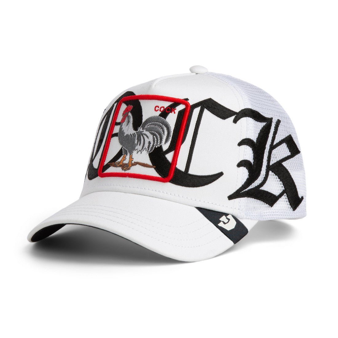 Goorin Bros Cock OLD ENGLISH Trucker Cap – White & Black - ARARAT