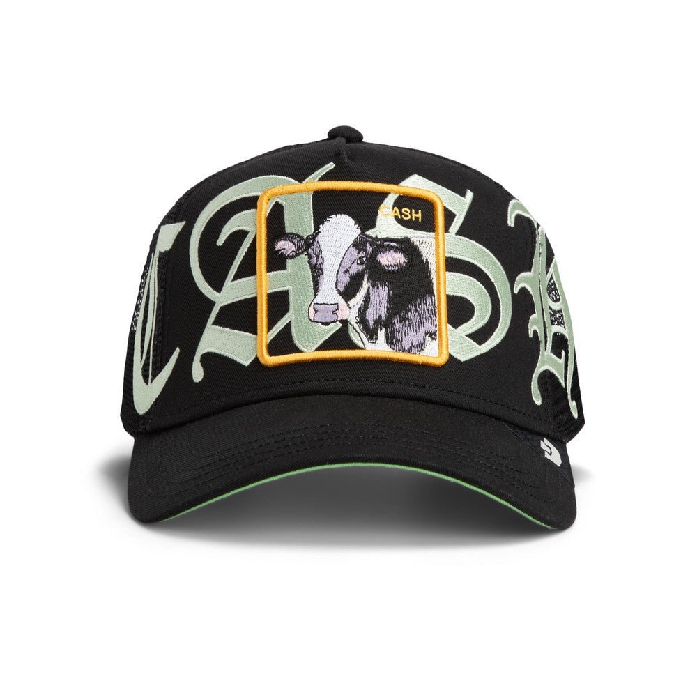 Goorin Bros Cow OLD ENGLISH Trucker Cap – White & Light Green - ARARAT