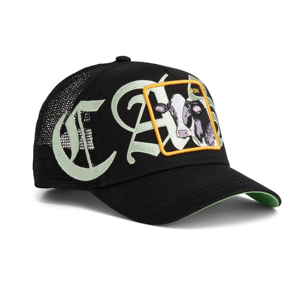 Goorin Bros Cow OLD ENGLISH Trucker Cap – White & Light Green - ARARAT