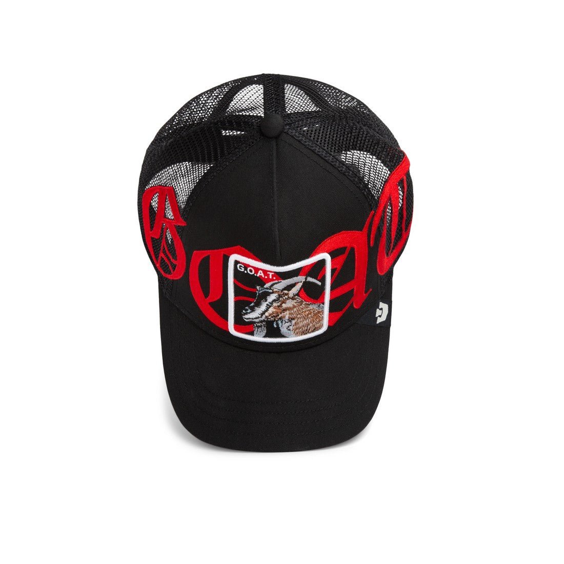 Goorin Bros Goat OLD ENGLISH Trucker Cap – Black & Red - ARARAT