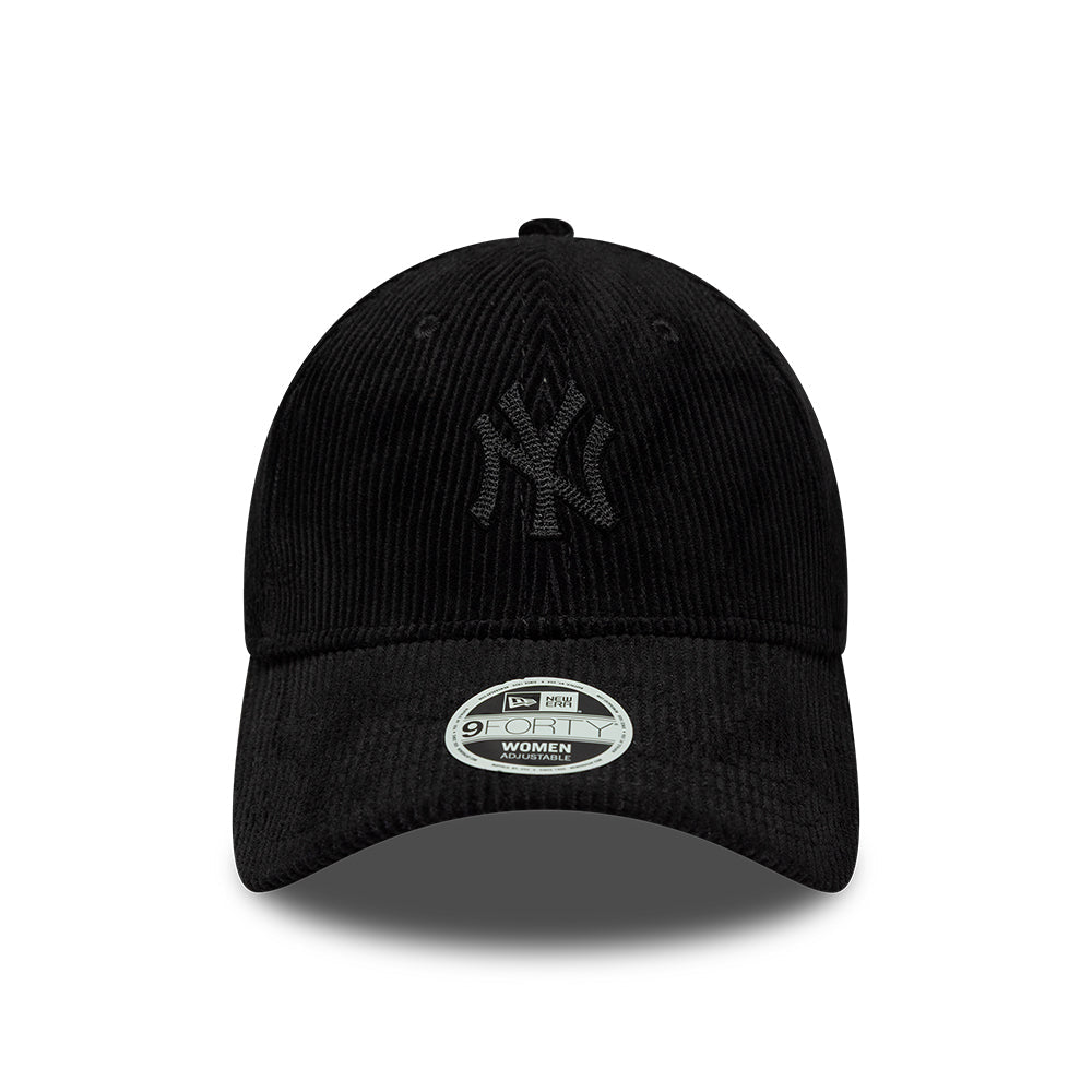 New Era 9FORTY NY Yankees Cap - Women's Cord Black - ARARAT