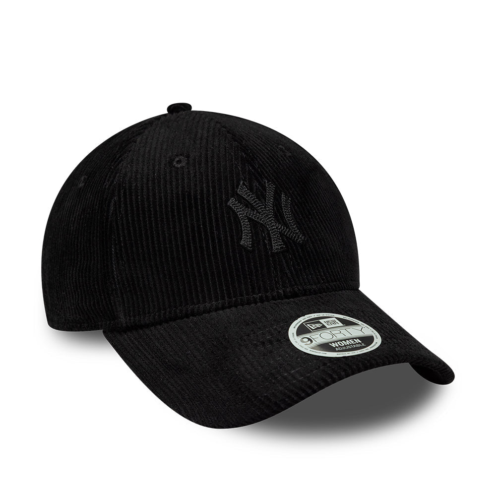 New Era 9FORTY NY Yankees Cap - Women's Cord Black - ARARAT
