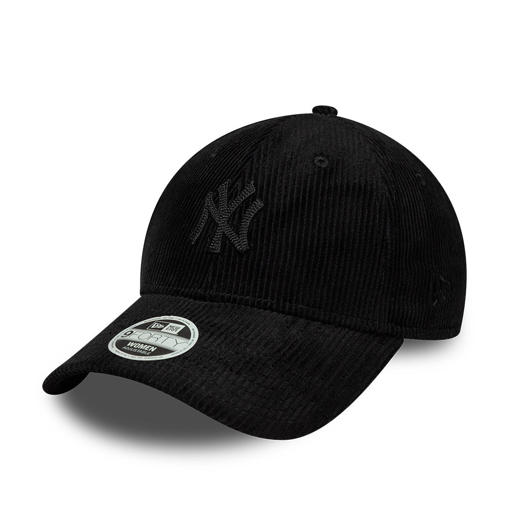 New Era 9FORTY NY Yankees Cap - Women's Cord Black - ARARAT